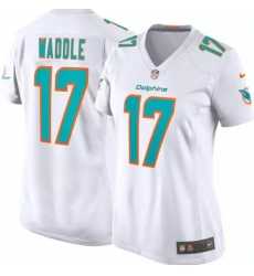Women's Miami Dolphins #17 Jaylen Waddle White Vapor Untouchable Stitched Jersey Dzhi